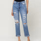 Front product images of Summer Dance - Zipper Fly Distressed Paint Splatter Boyfriend Jeans