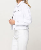 Left side product images of Optic White - Classic Fit Denim Jacket